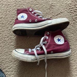 Maroon Converse High tops
